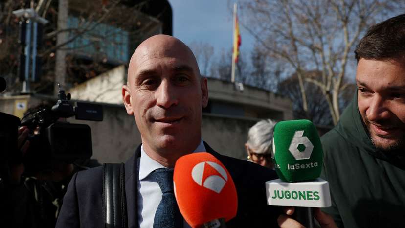 FILE PHOTO: Luis Rubiales faces examination during trial