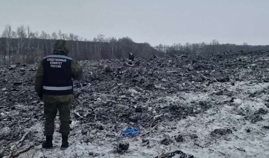 Russia's Investigative Committee releases footage of Il-76 military plane's crash site in Belgorod region