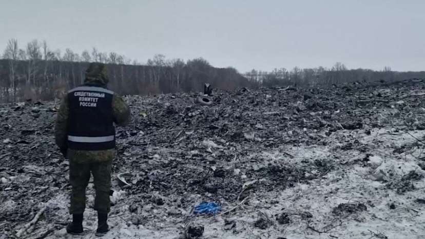 Russia's Investigative Committee releases footage of Il-76 military plane's crash site in Belgorod region