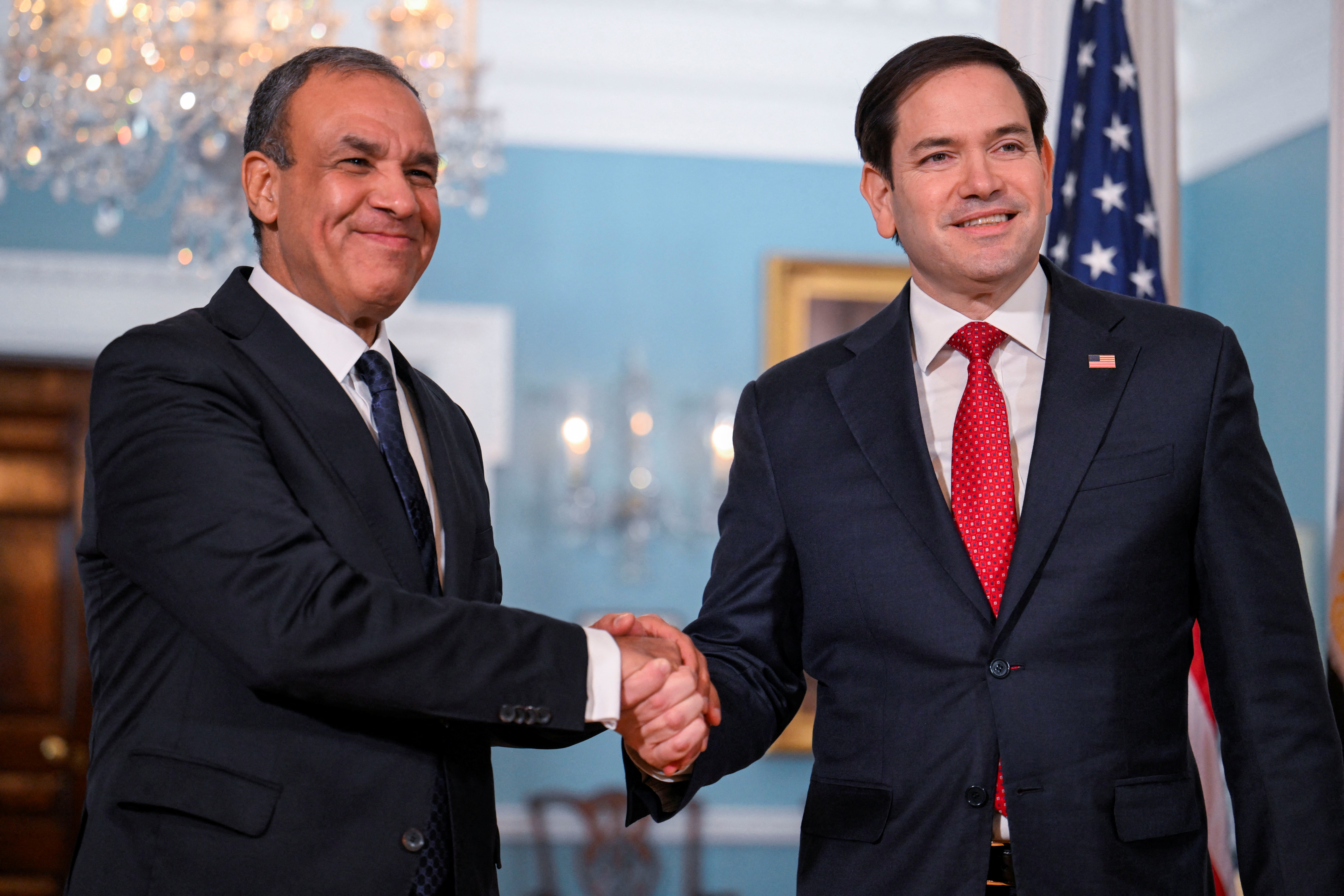 Secretary of State Marco Rubio meets with Egyptian Foreign Minister Badr Abdelatty in Washington