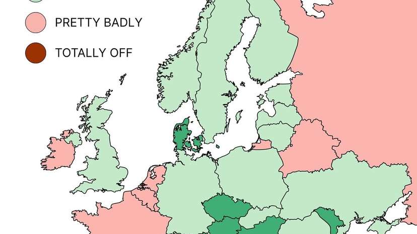 From countries that match the sun perfectly to others living in their own parallel timeline, thi