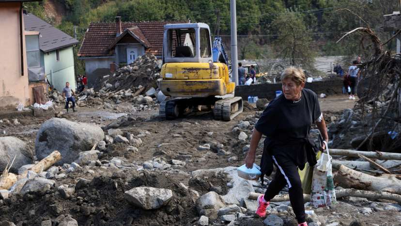 FILE PHOTO: Aftermath of floods in Zlate