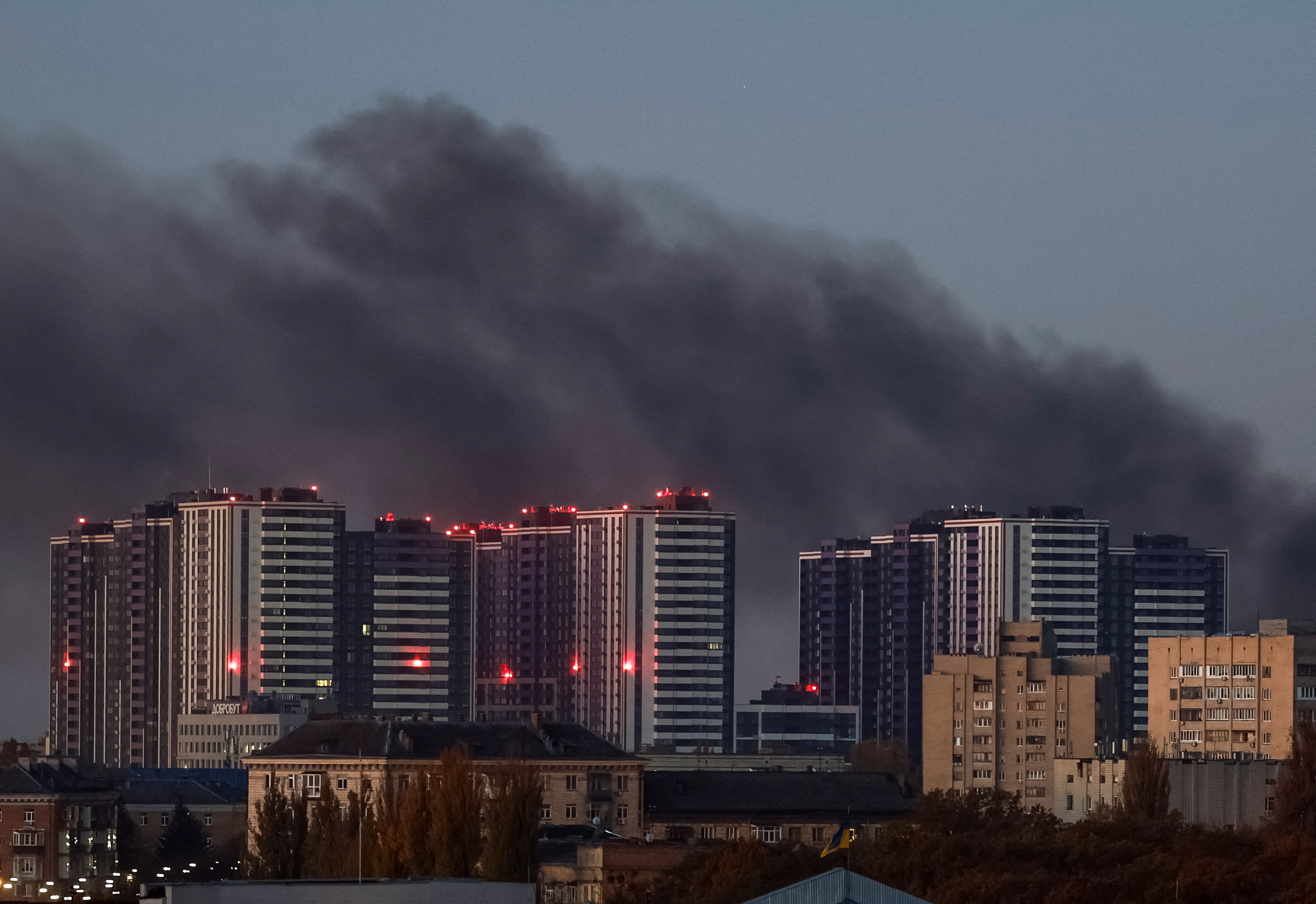 Russian drone strike in Kyiv