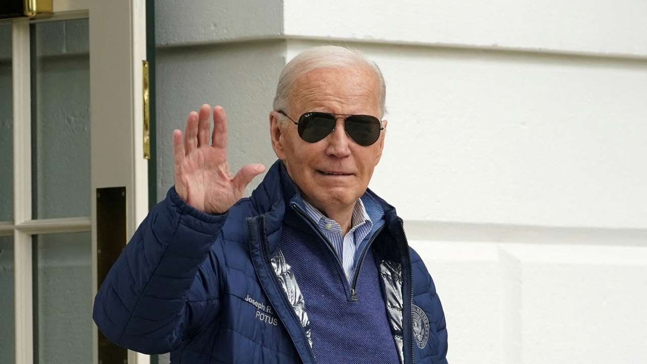 Biden departs the White House in Washington