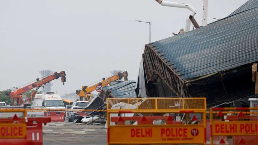 Roof collapses at the Indira Gandhi International Airport in New Delhi