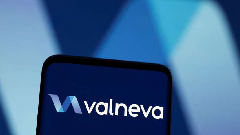 Illustration shows Valneva logo