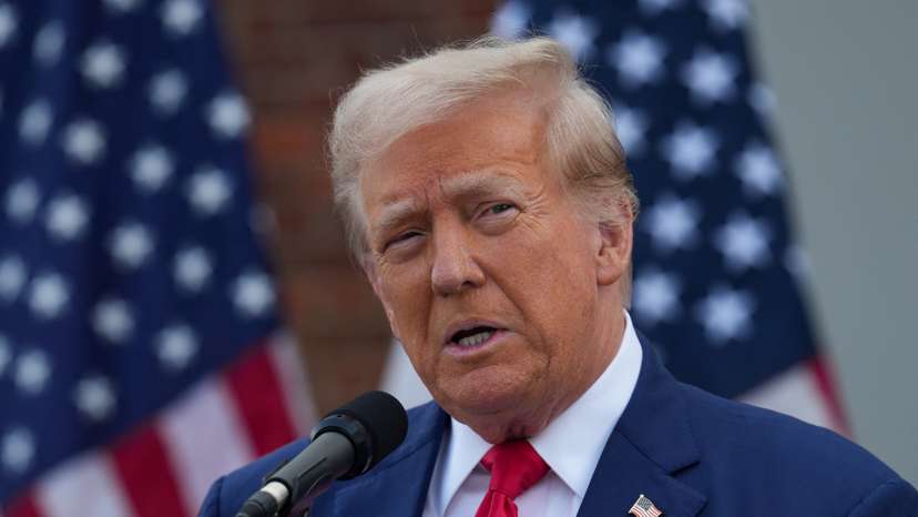 Republican presidential nominee and former U.S. President Donald Trump holds a press conference in Bedminster