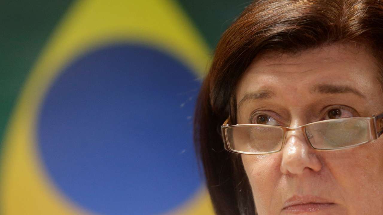 FILE PHOTO: Chambriard, director of the ANP oil agency, attends a news conference in Rio de Janeiro