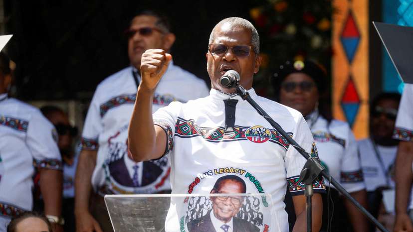 FILE PHOTO: President of the Inkatha Freedom Party (IFP) Velenkosini Hlabisa delivers his speech to supporters at the Election Manifesto launch in Durban