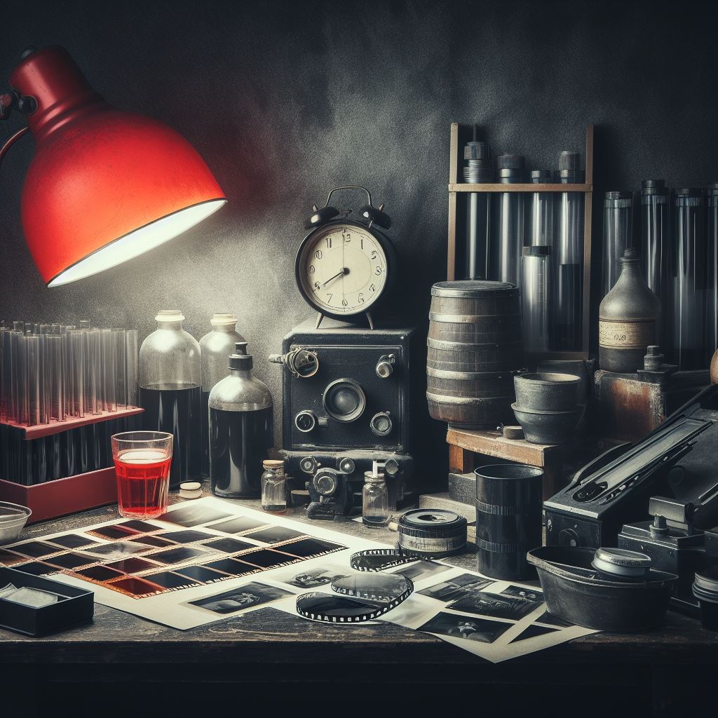 AI image of a photography darkroom