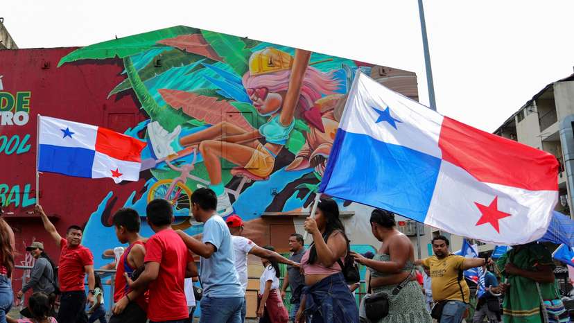 Panamanians march to mark Martyr's Day, in Panama City