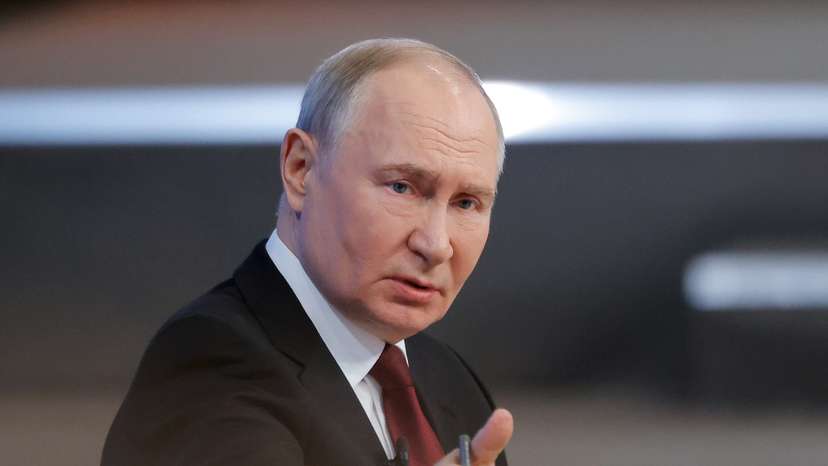 Russia's President Putin holds the annual press conference in Moscow