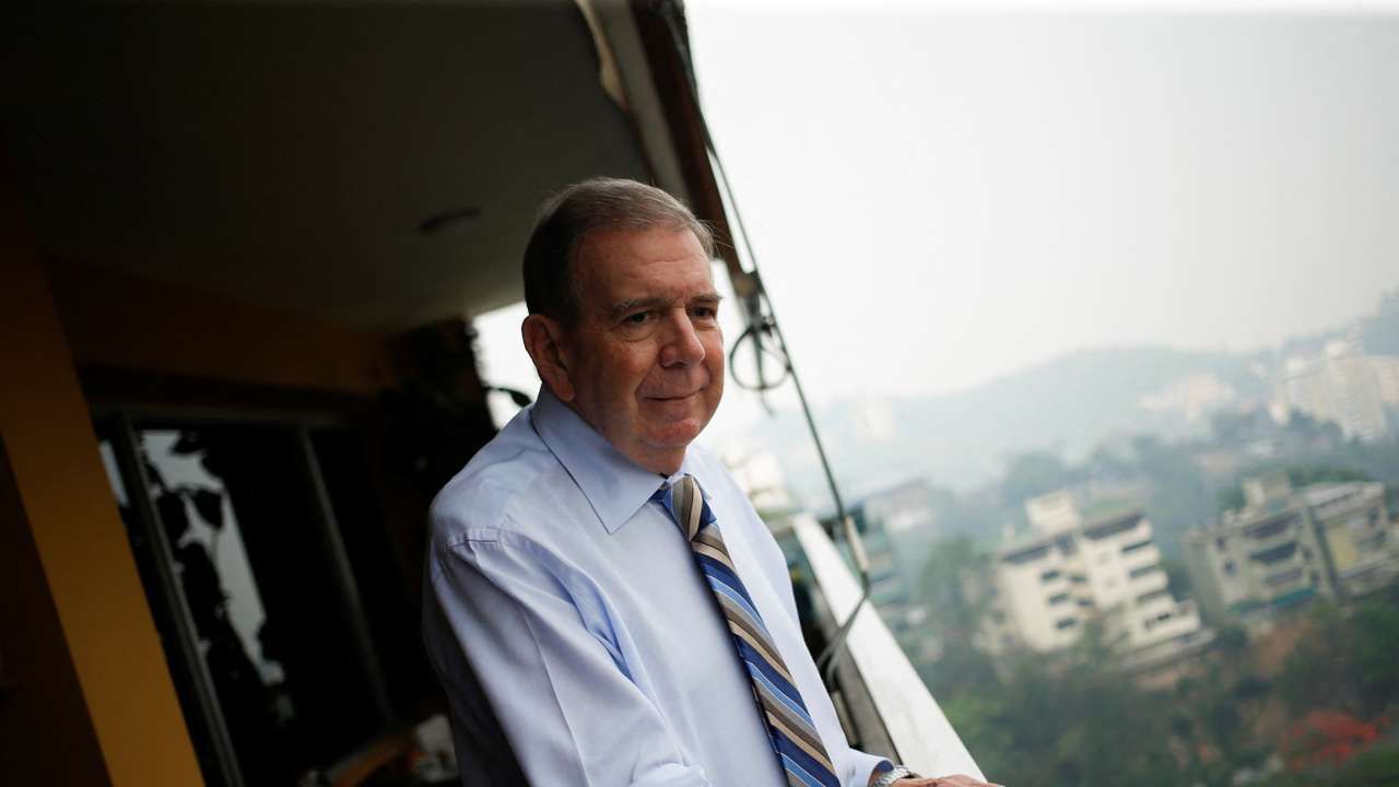 Venezuelan opposition presidential candidate Edmundo Gonzalez speaks to Reuters, in Caracas