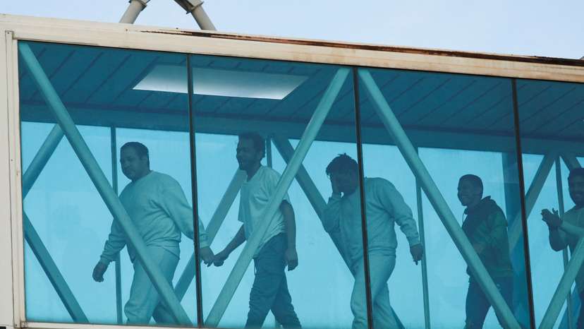 FILE PHOTO: Deportation flight with Venezuelan migrants from the United States, in Maiquetia