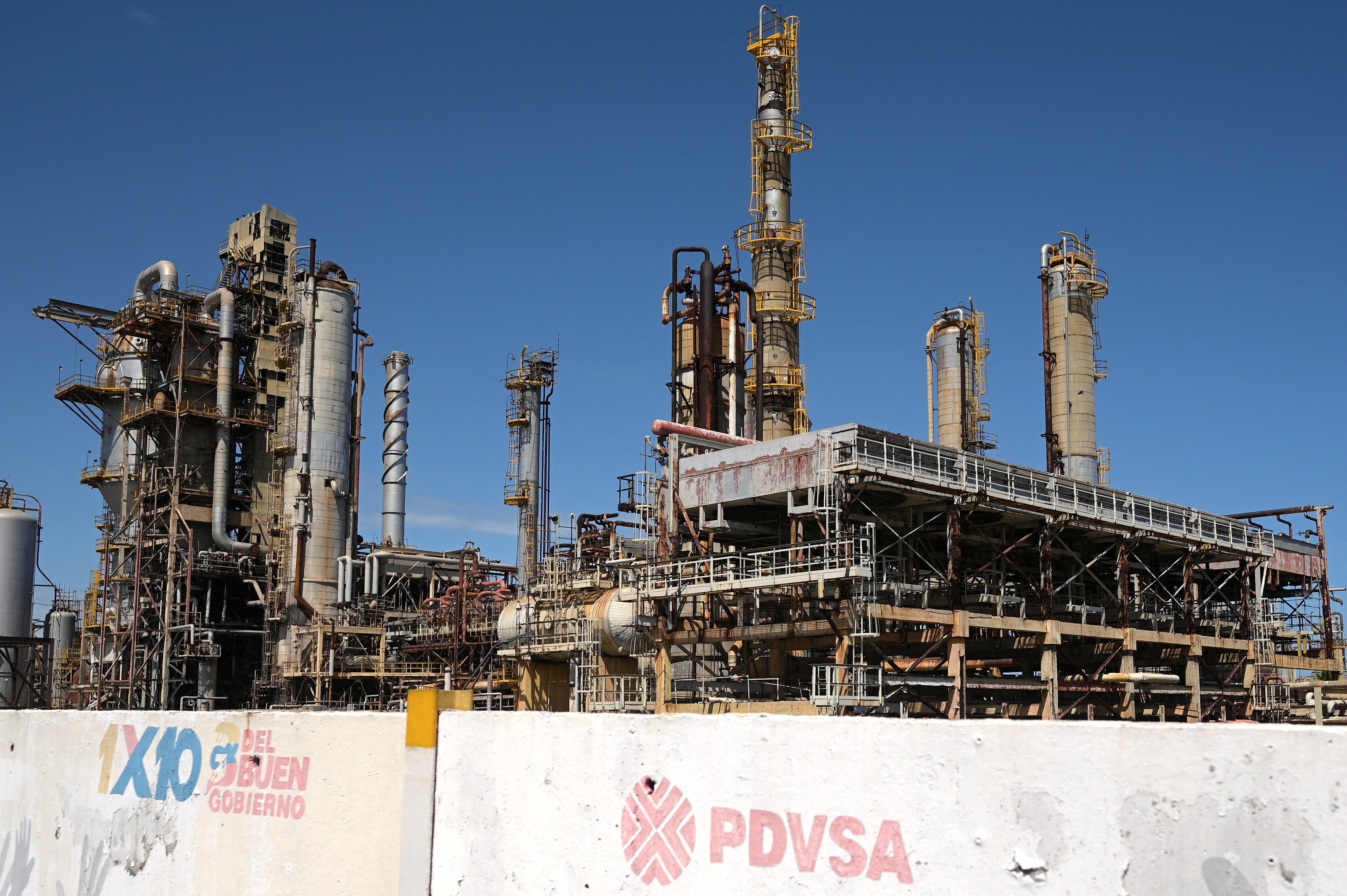 Installations of El Palito refinery of Venezuelan state oil company PDVSA, in Puerto Cabello