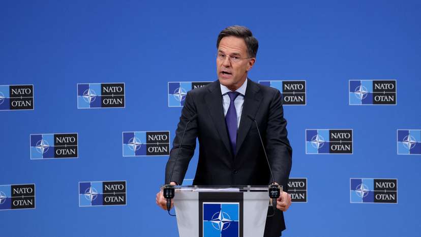 NATO Secretary General Rutte holds press conference in Brussels