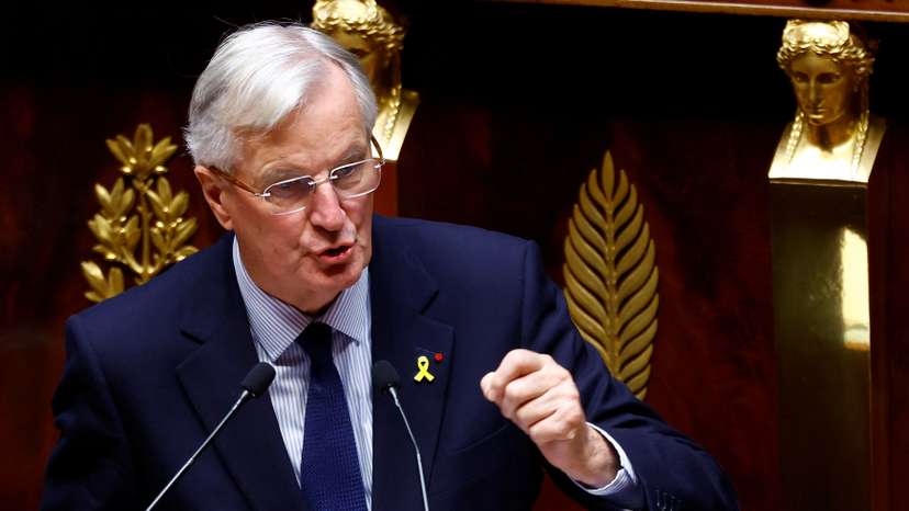 A censure motion debate at the National Assembly in Paris