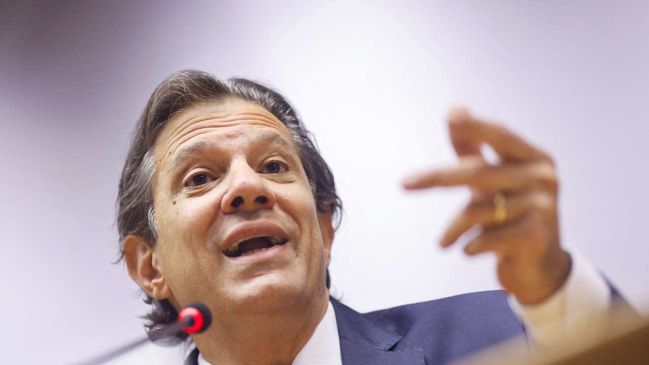FILE PHOTO: Brazil's Finance Minister Fernando Haddad attends a press conference in Brasilia