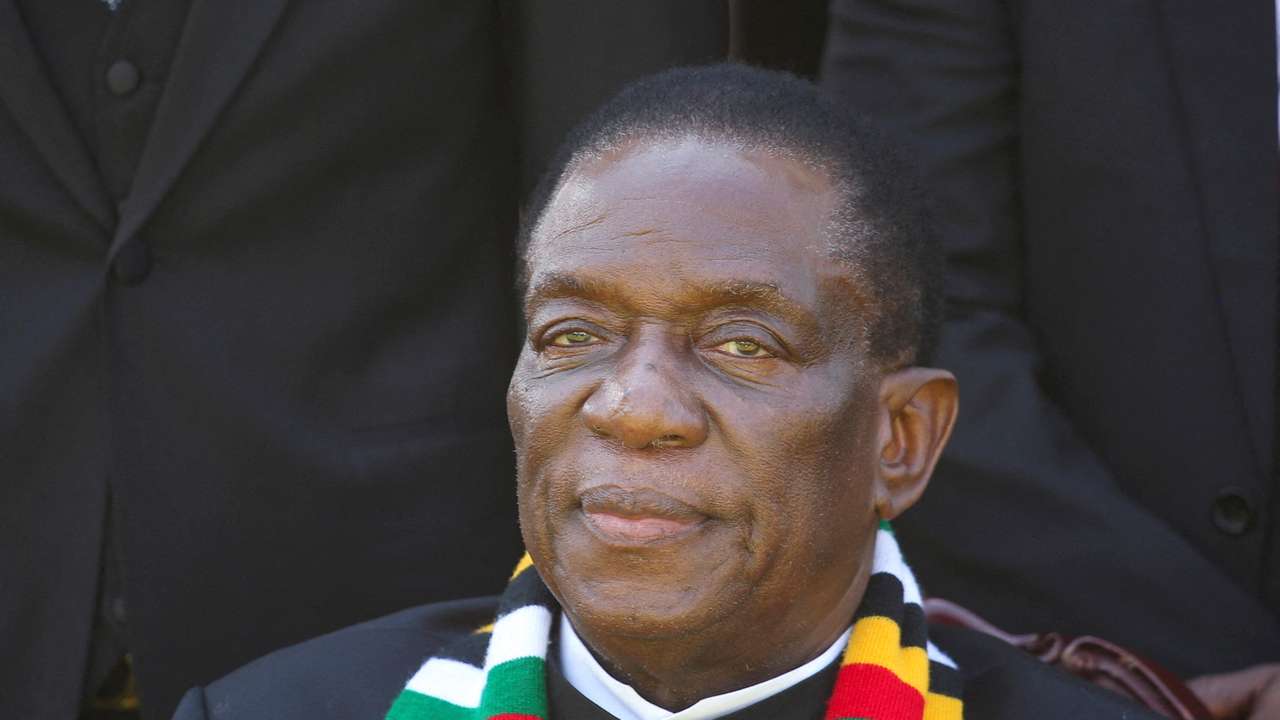 FILE PHOTO: Former Zimbabwe National Army (ZNA) Commander Retired Lieutenant General Anselem Sanyatwe is sworn in as Minister of Sports, Recreation, Arts and Culture, at State House in Harare