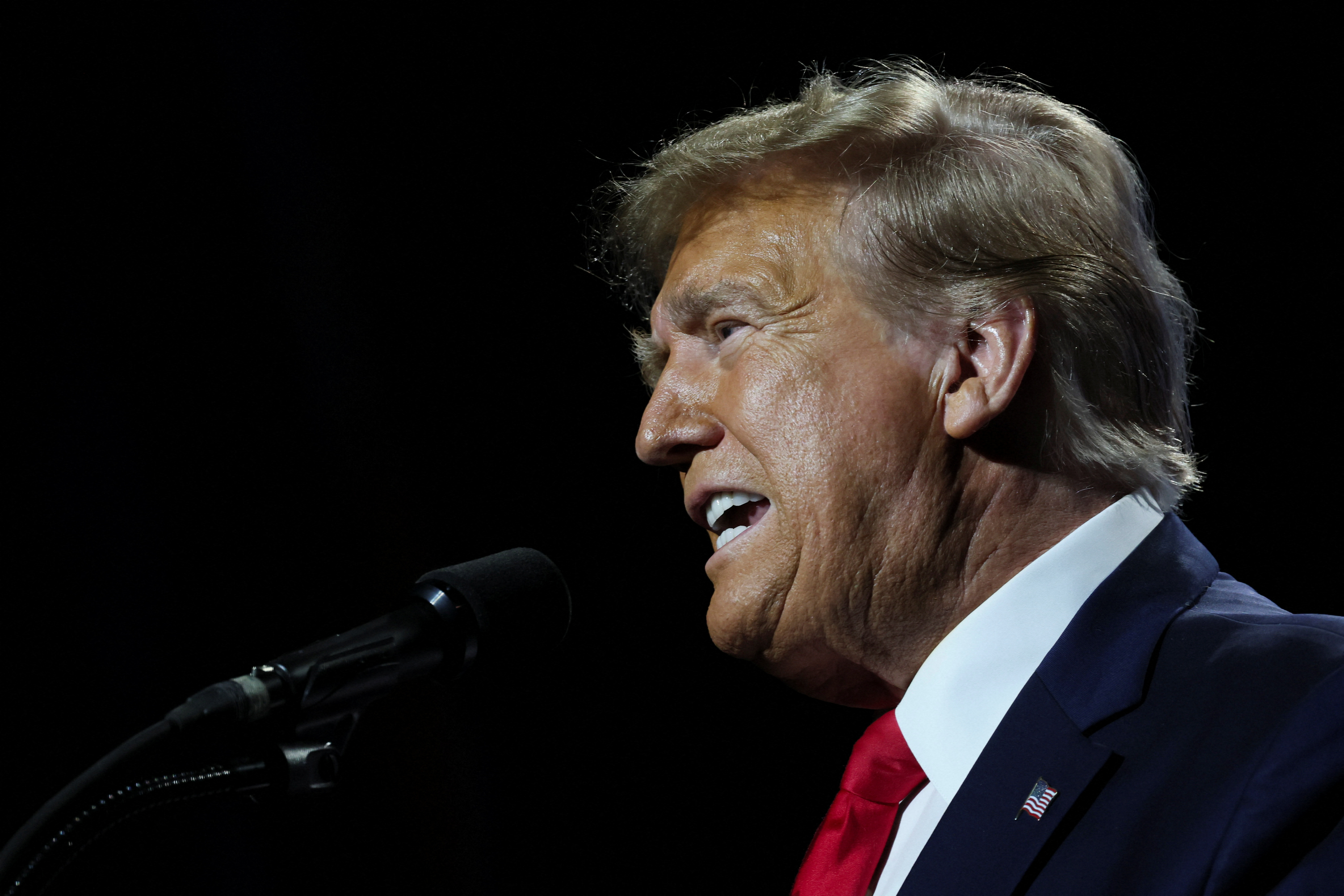 Former U.S. President Trump attends the National Rifle Association (NRA) Presidential Forum in Harrisburg