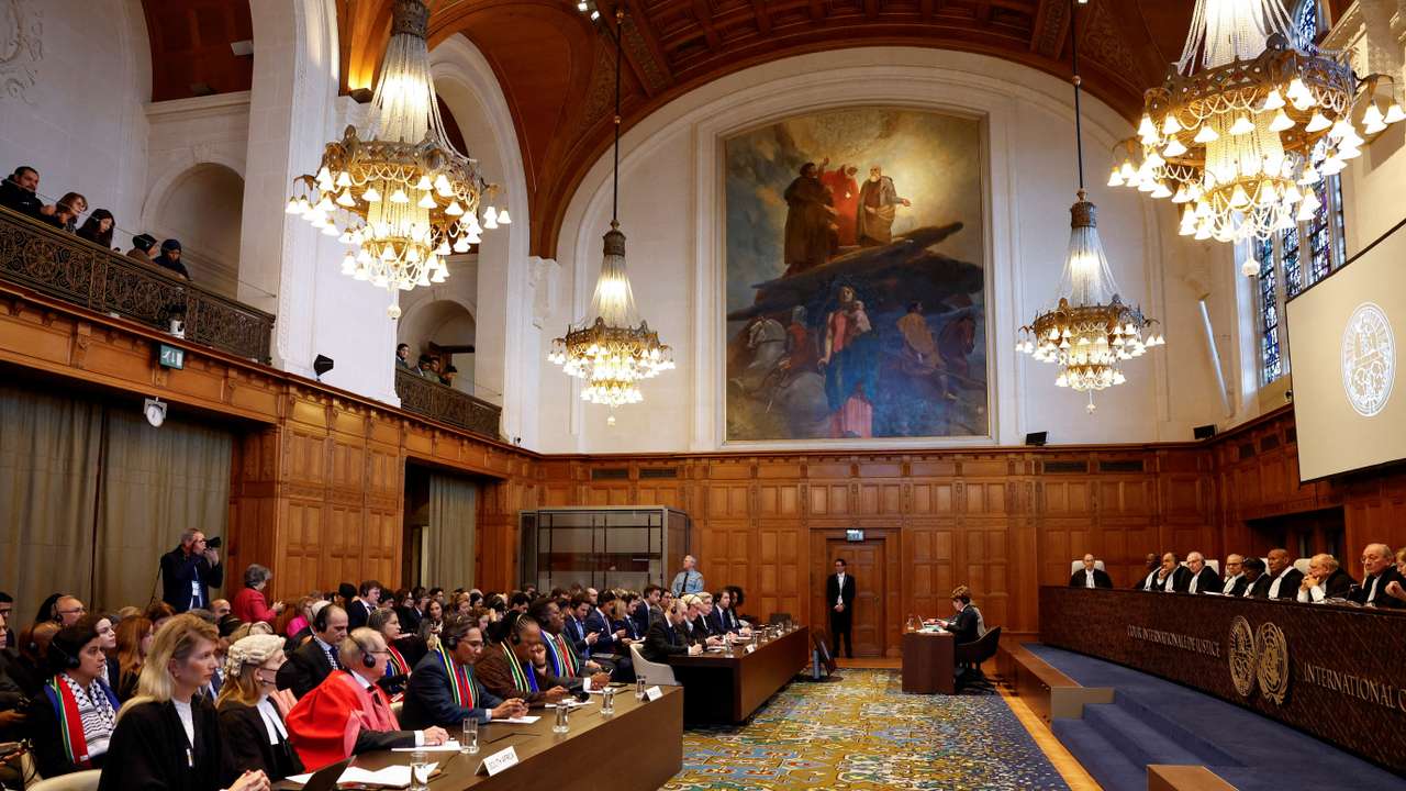 FILE PHOTO: World Court rules on Gaza emergency measures in Israel genocide case, in The Hague