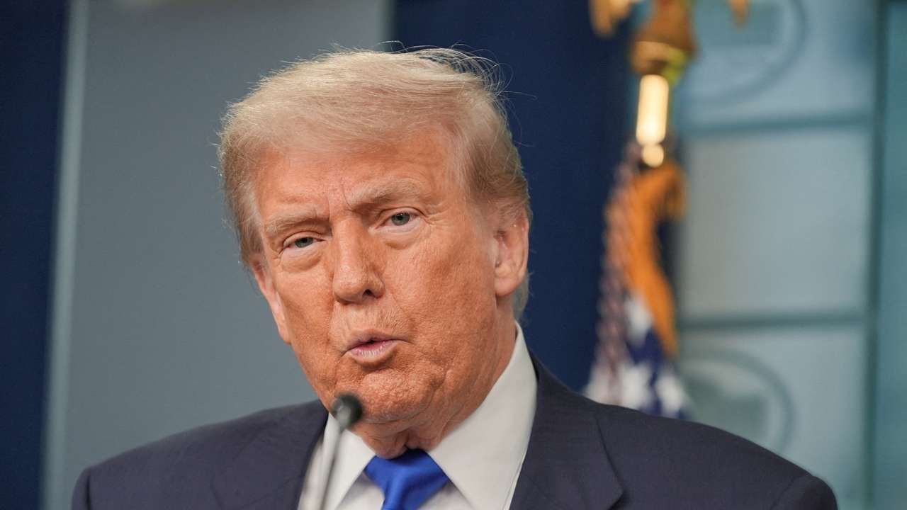 FILE PHOTO: U.S. President Trump speaks to the media at the White House in Washington