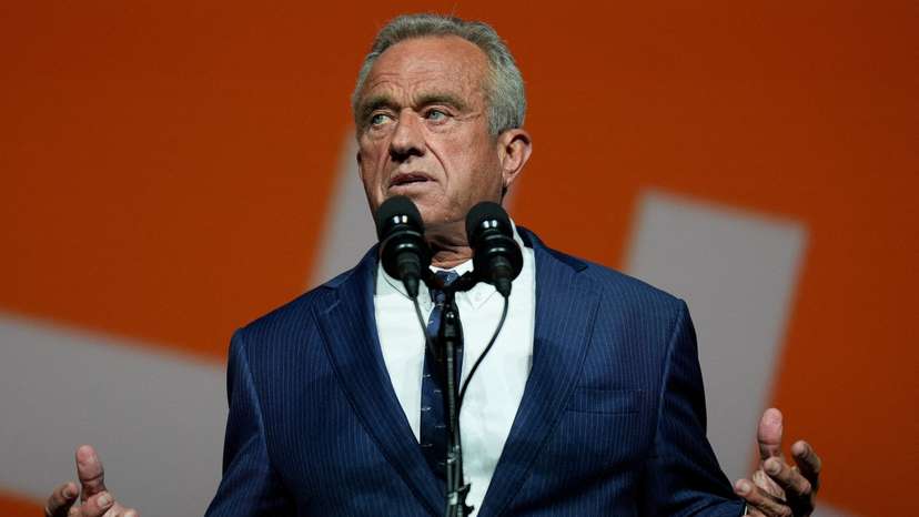 FILE PHOTO: Independent presidential candidate RFK Jr speaks at crypto conference in Nashville