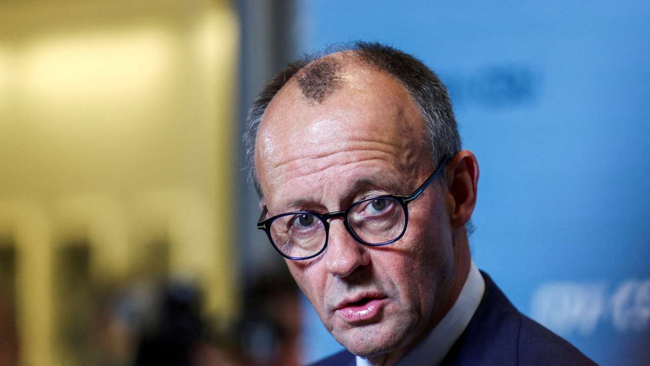 FILE PHOTO: German opposition leader Friedrich Merz of the Christian Democratic Union party