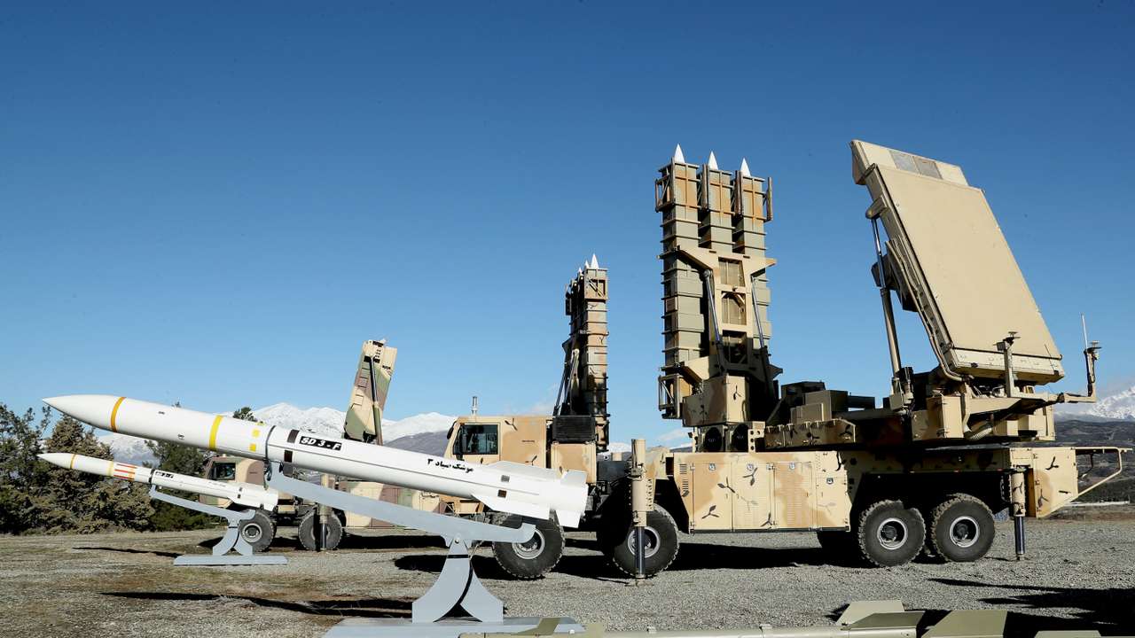 The long-range air defence system called Arman is displayed during an unveiling ceremony in Tehran