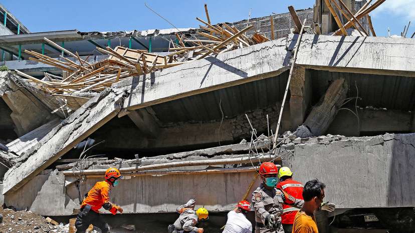 FILE PHOTO: Aftermath of hall collapsing at the Al-Khoziny Islamic boarding school in Sidoarjo