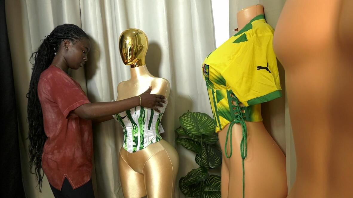 Togolese Designer Turns Football Jerseys Into Corsets
