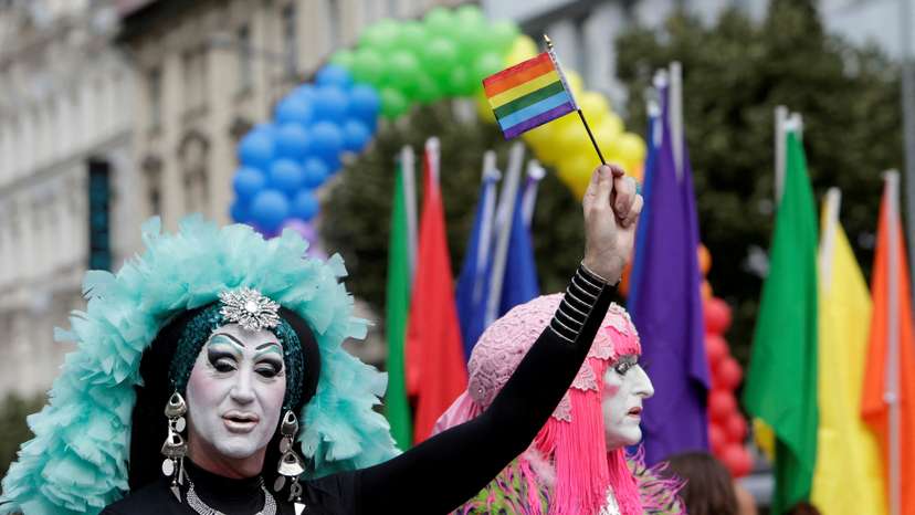FILE PHOTO: Participants attend the Prague Pride Parade