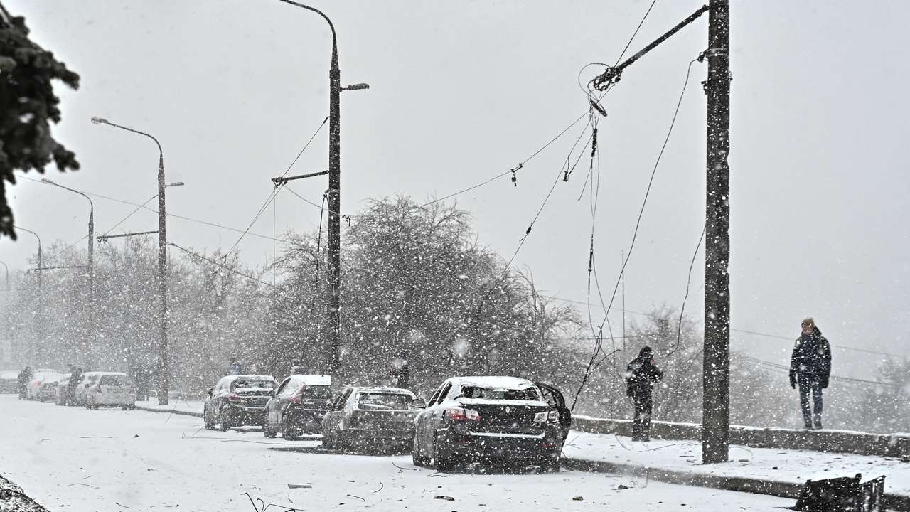 Aftermath of a Russian missile strike in Zaporizhzhia