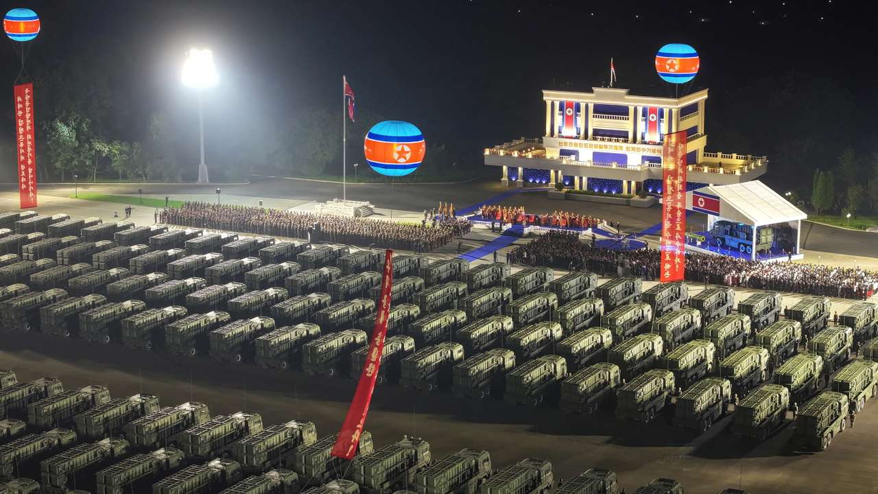 North Korean leader Kim Jong Un attends a ceremonial event to mark the delivery of new tactical ballistic missiles to his country's troops