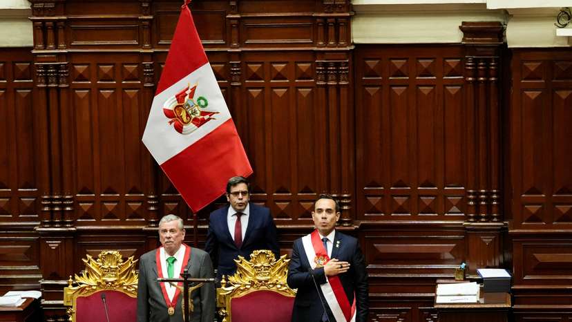 Jose Jeri is sworn in as Peru's new president, after Congress votes to remove former President Boluarte