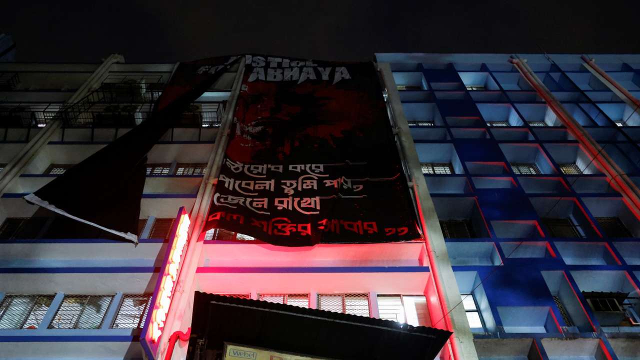 A view of the medical emergency ward building inside the premises of R G Kar Medical College and Hospital in Kolkata