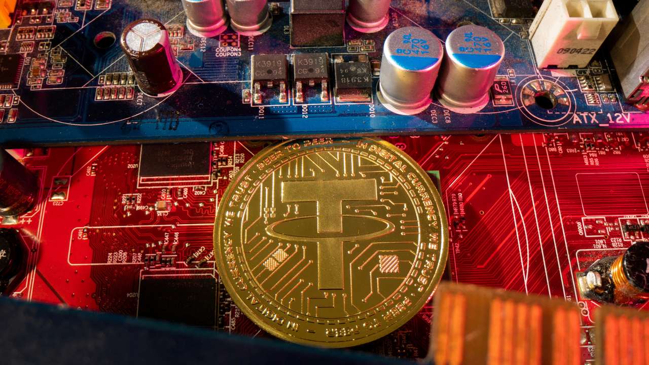 FILE PHOTO: Illustration shows representation of cryptocurrency Tether