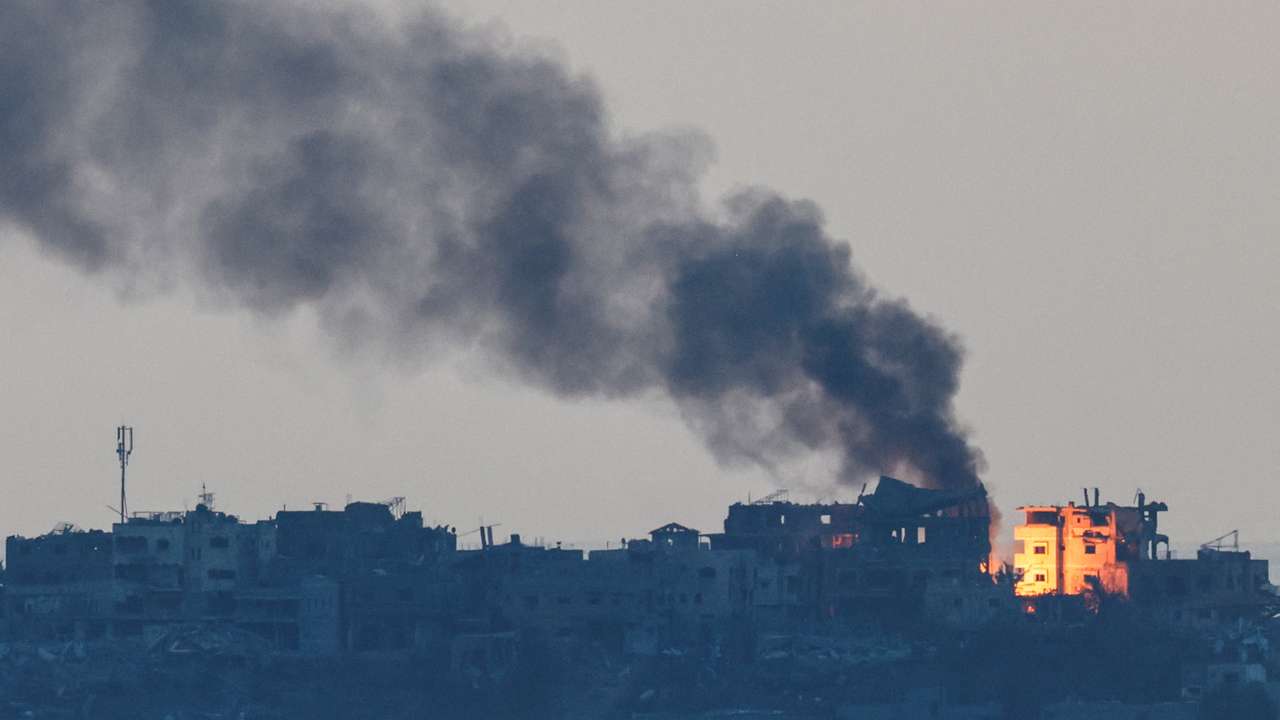 Smoke rises in northern Gaza