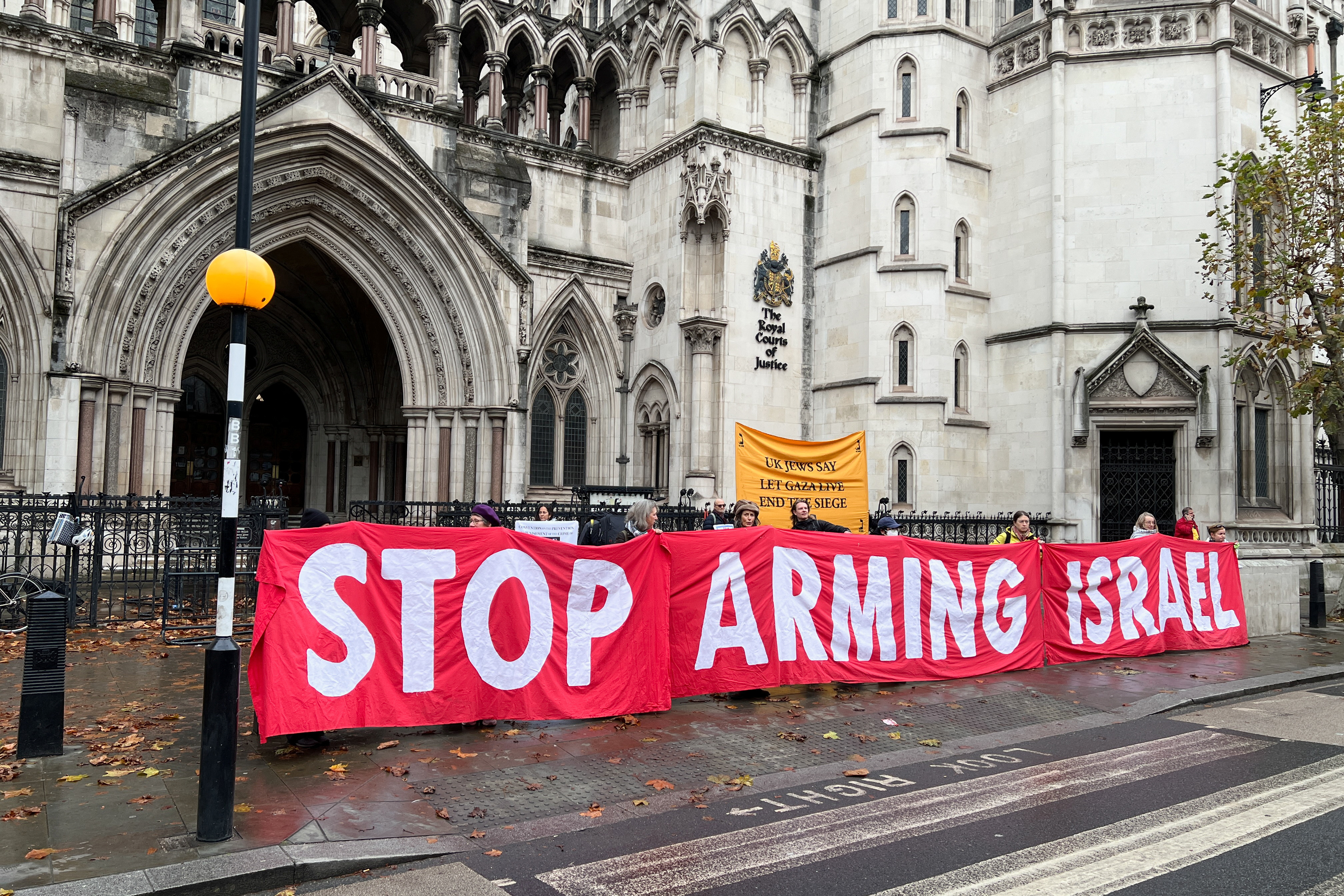 Palestinian NGO's legal challenge over Britain's F-35 parts export to Israel, in London