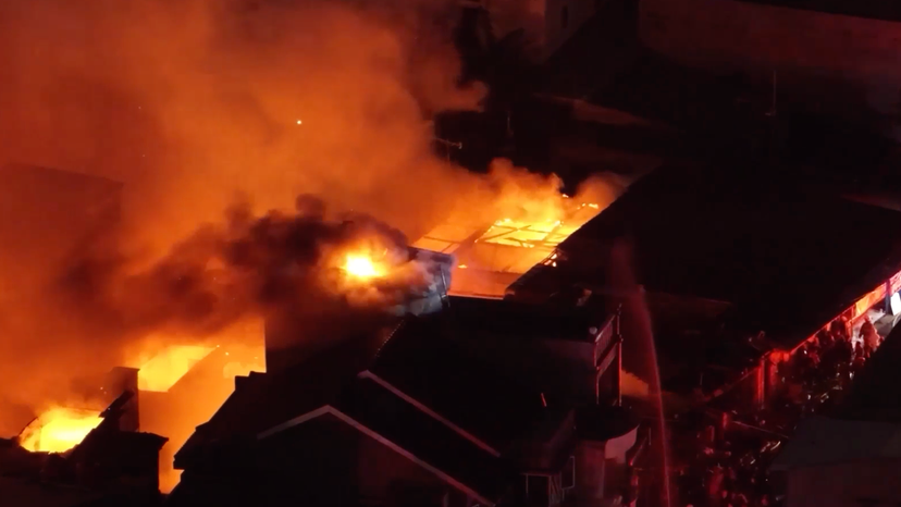 Indonesia neighborhood fire
