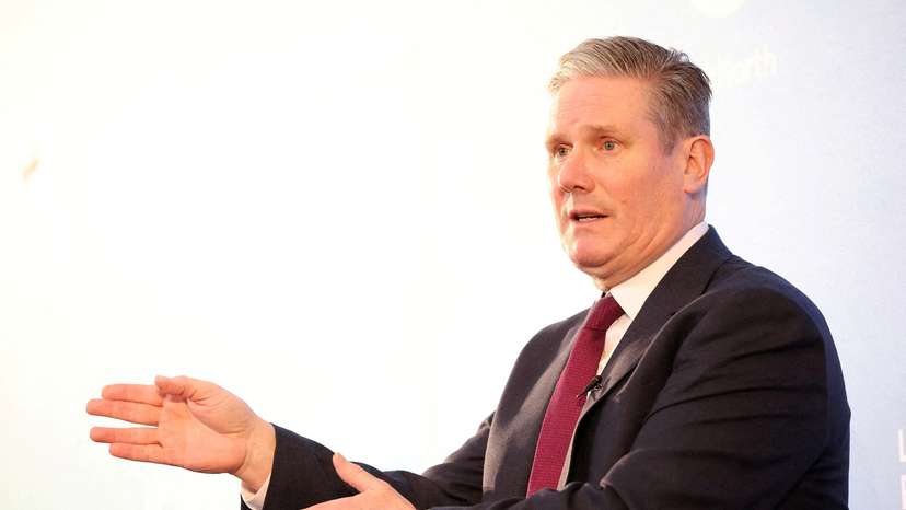 FILE PHOTO: British opposition Labour Party Leader Starmer delivers a speech at the 'Labour and Civil Society Summit' in London