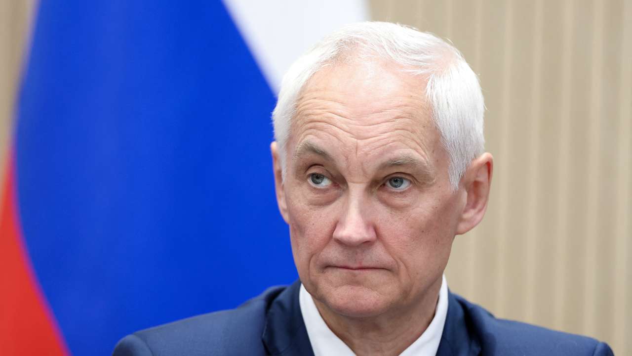 Russian Defence Minister Andrei Belousov attends a meeting of the Military-Industrial Commission in Saint Petersburg