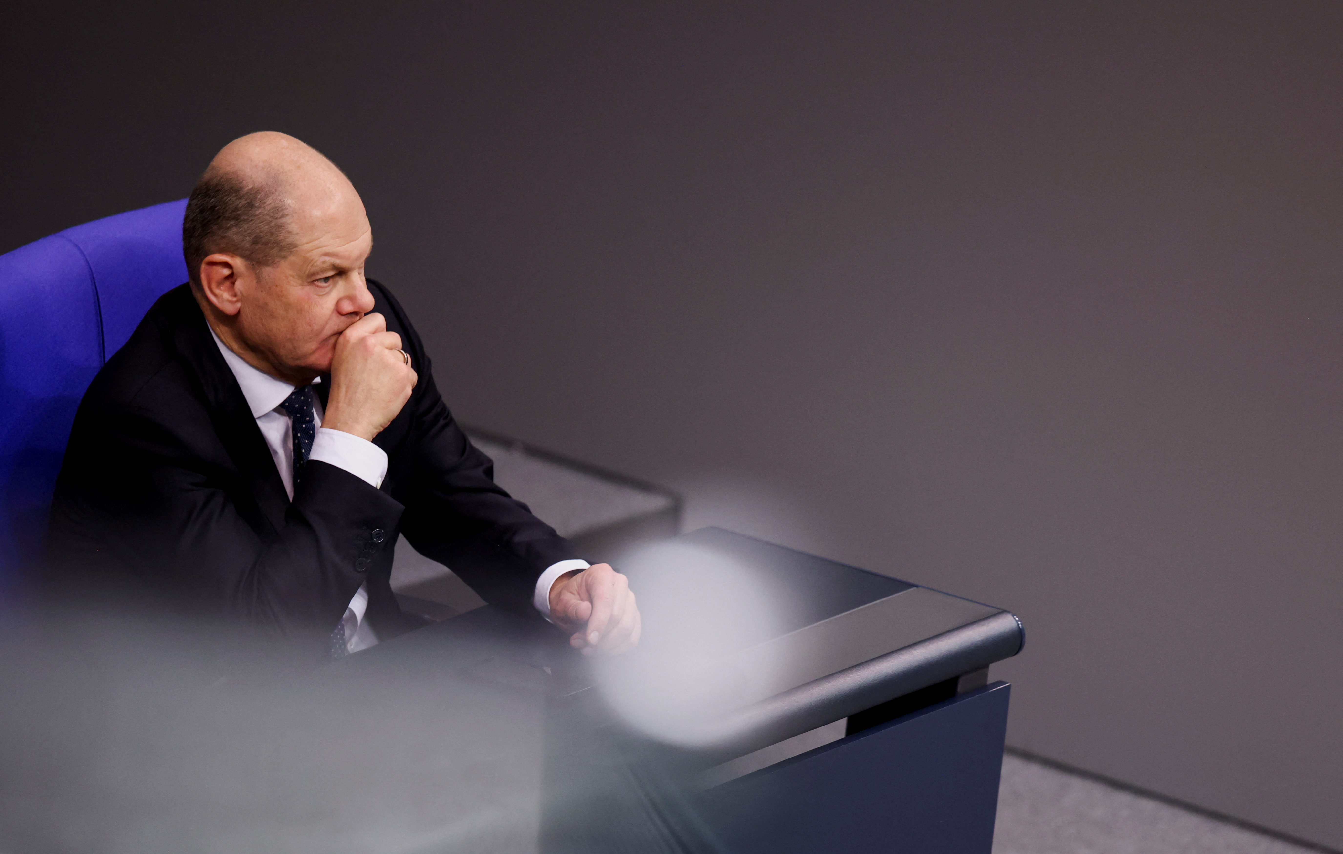 German Chancellor Olaf Scholz attends a session of the lower house of the Parliament, the Bundestag, in Berlin
