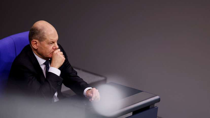 German Chancellor Olaf Scholz attends a session of the lower house of the Parliament, the Bundestag, in Berlin