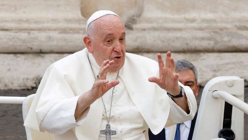 Pope Francis holds a weekly audience at the Vatican