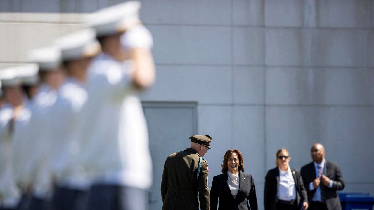 U.S. Vice President Harris attends the graduation ceremony at United States Military Academy (USMA), in West Point