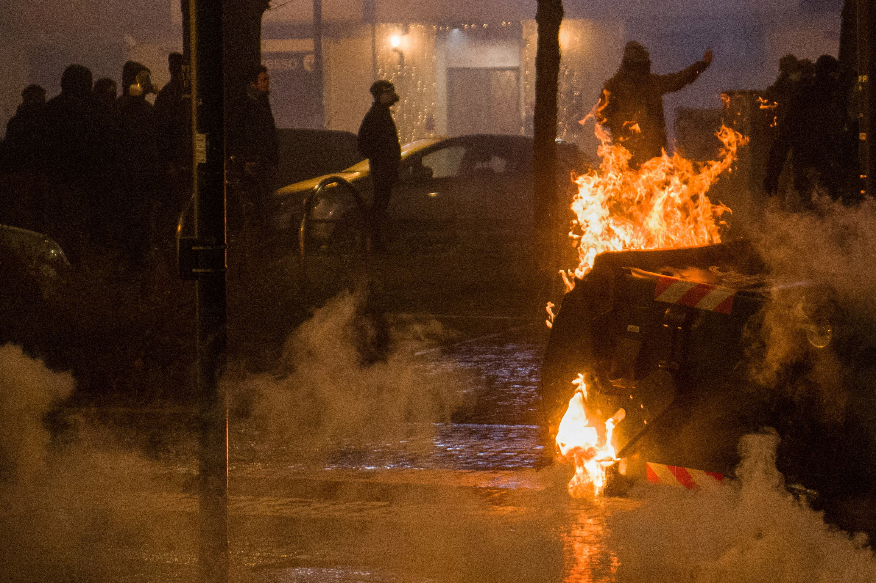 FILE PHOTO: Protest in support of Askatasuna social centre in Turin, Italy