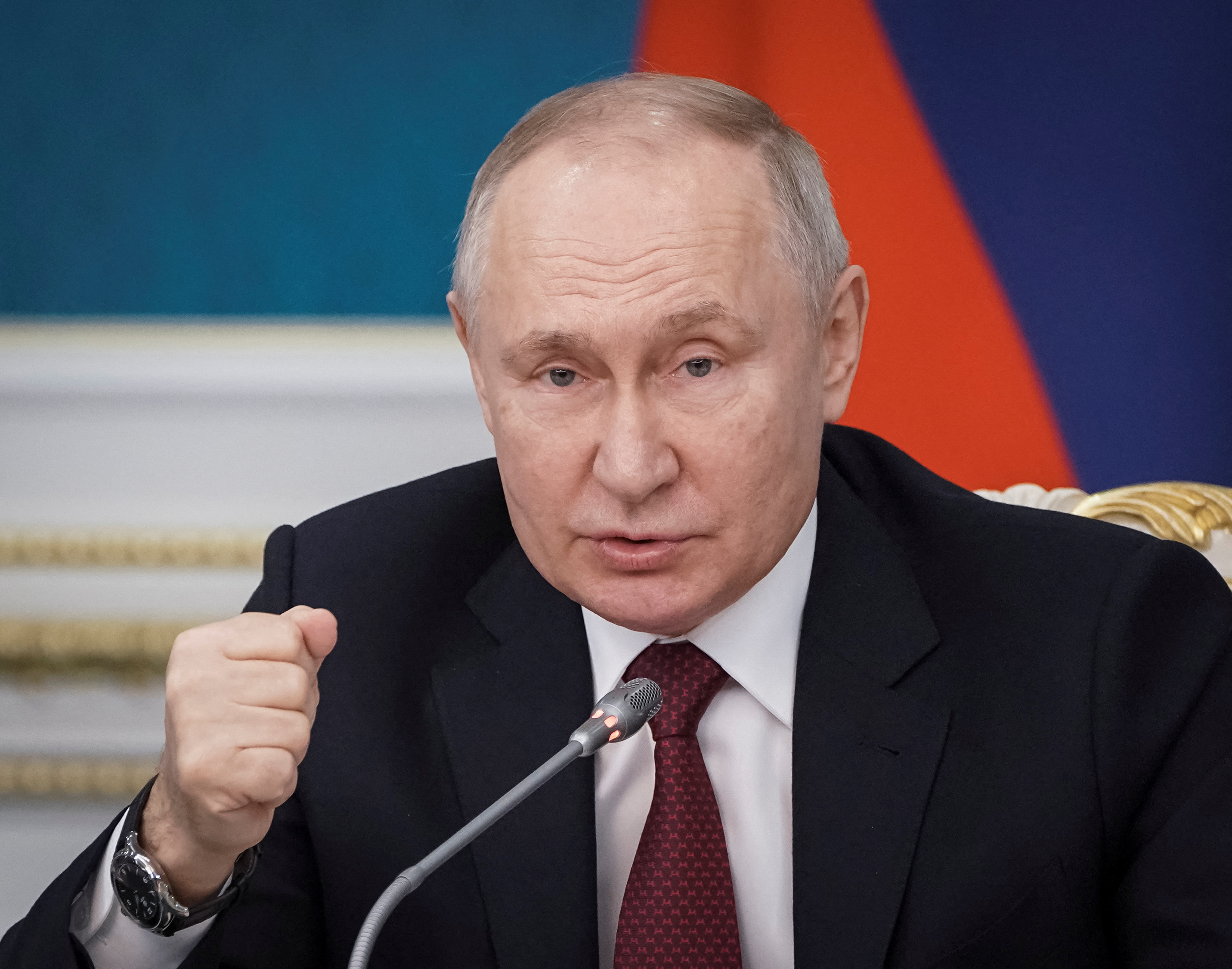 Russian President Putin speaks in Astana