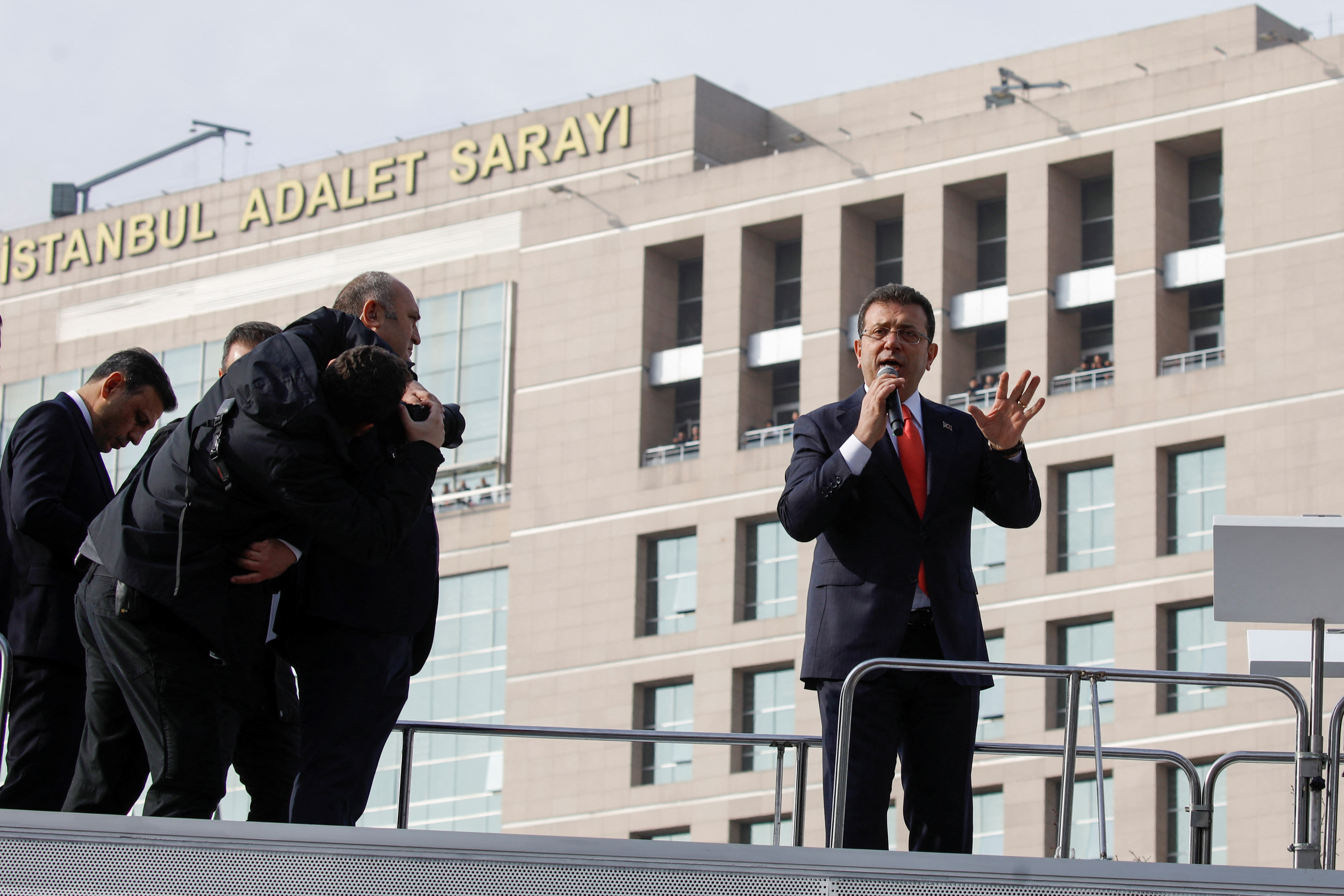Istanbul Mayor Imamoglu gives testimony to judicial authorities in Istanbul