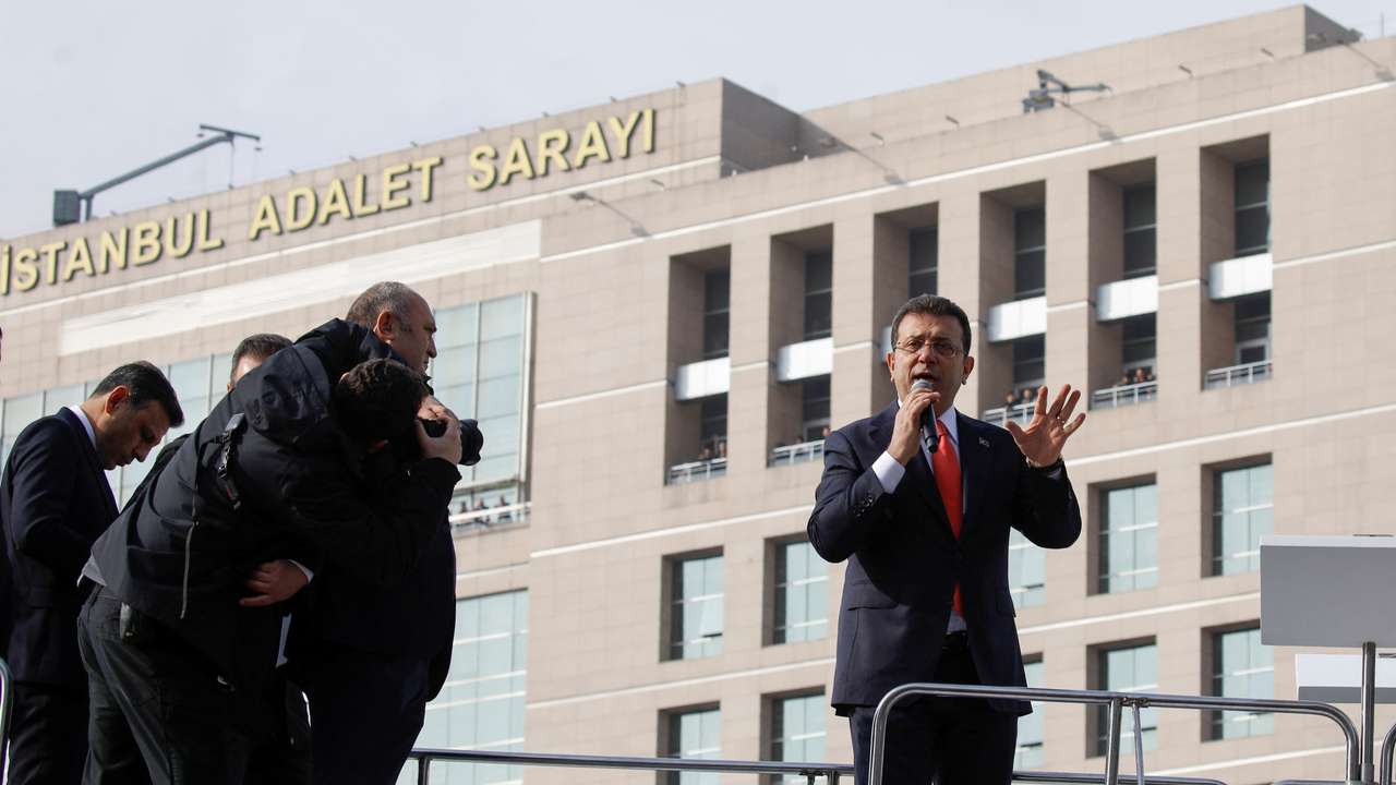 Istanbul Mayor Imamoglu gives testimony to judicial authorities in Istanbul